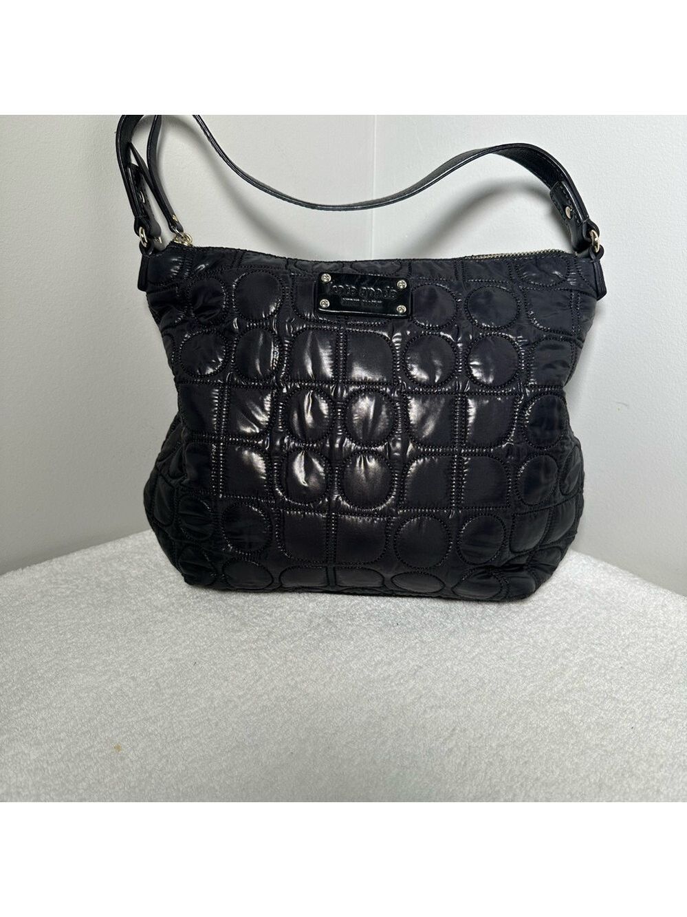 Vintage Kate Spade Black Quilted Shoulder Bag